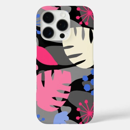 Mod Monstera Leaf Abstrakt Hawaiian Tropical - Gra Case-Mate iPhone Hülle (Rückseite)