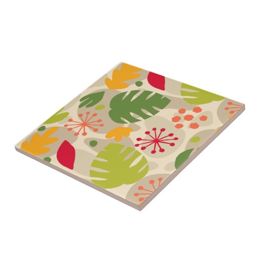 Mod Monstera Leaf Abstrakten Hawaiianische Tropenh Fliese (Seite)