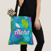Mod Monstera Leaf Hawaiian Tropical Aquamarin Beac Tasche (Von Nahem)
