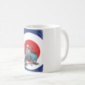 Mod Motorbike Vintage Poster Kaffeetasse (VorderseiteRechts)