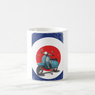 Mod Motorrad Vintage Poster Kaffeetasse