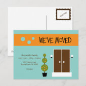 Mod Moving Announction Postcard Ankündigungspostkarte (Vorne/Hinten)