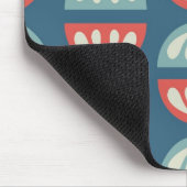 Mod-Muscheln blau Mousepad (Ecke)