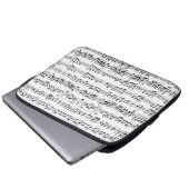 Mod-Musiker-Musiknoten-Muster-Laptop-Hülse Laptopschutzhülle (Vorne Knopf)