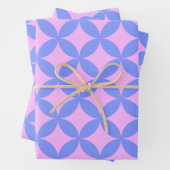 Mod-Muster aus dem Mittelalter in Pink und Periwin Geschenkpapier Set (Beispiel)