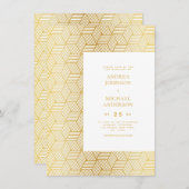 Mod-Muster des Goldenen Mitteljahrhunderts Elegant Einladung (Vorne/Hinten)