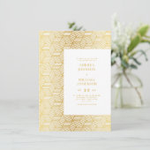 Mod-Muster des Goldenen Mitteljahrhunderts Elegant Einladung (Stehend Vorderseite)