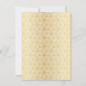 Mod-Muster des Goldenen Mitteljahrhunderts Elegant Einladung (Rückseite)