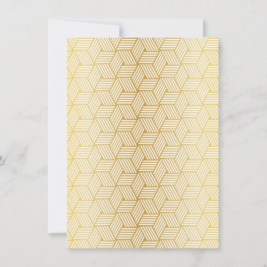 Mod-Muster des Goldenen Mitteljahrhunderts Elegant Einladung (Rückseite)