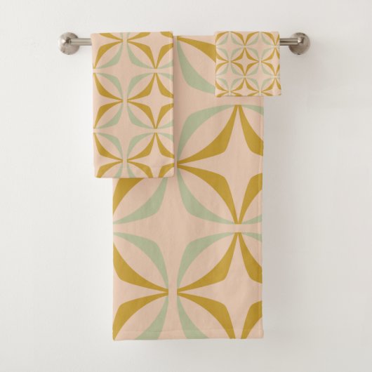 Mod-Muster des Mittelalters in Pastellfarben Badhandtuch Set (Insitu)