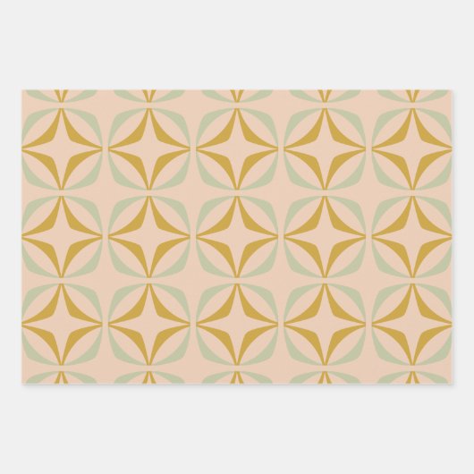 Mod-Muster des Mittelalters in Pastellfarben Geschenkpapier Set (Vorderseite)