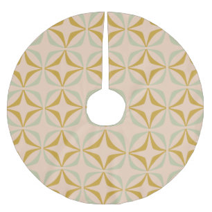 Mod-Muster des Mittelalters in Pastellfarben Polyester Weihnachtsbaumdecke