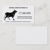 Mod-mutige Mastvieh-Ranch Visitenkarte (Vorne/Hinten)