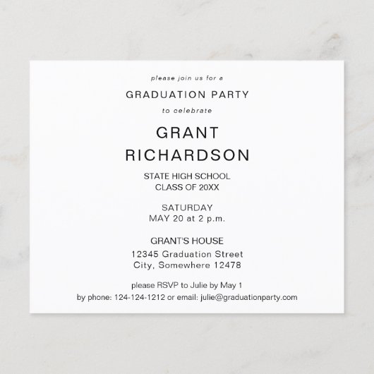 Mod Name Foto Graduation Party (Rückseite)