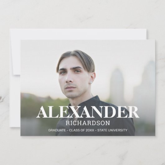 Mod Name Foto Graduation Party Einladung (Vorderseite)