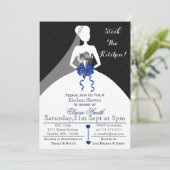 Mod Navy Stock Küche Brautparty Einladung (Stehend Vorderseite)