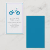 Mod Ocean Blue Bicycle Telefonnummerkarte (Vorne/Hinten)