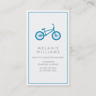 Mod Ocean Blue Bicycle Telefonnummerkarte