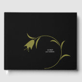 MOD OLIVE & SCHWARZE TULIP WEDD GÄSTEBUCH (Vorderseite)