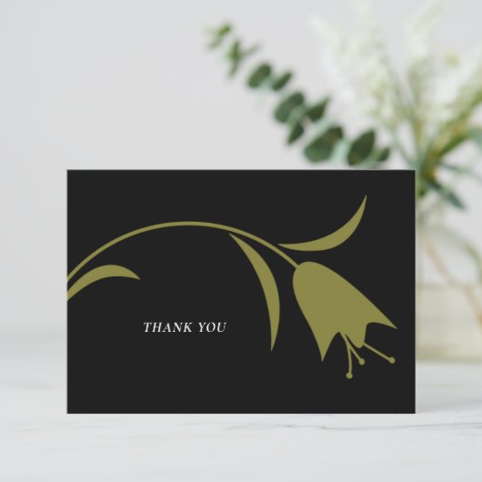 MOD OLIVE TULIP WEDDING DANKESKARTE (Stehend Vorderseite)