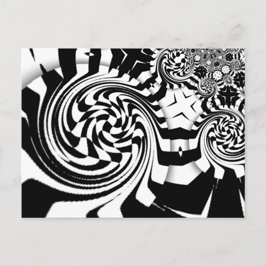 Mod op art abstrakt phicadelic design postkarte (Vorderseite)