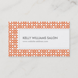 MOD ORANGE PATTERN Business Card Visitenkarte