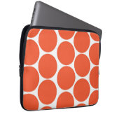 MOD-ORANGE POLKA-PUNKT-MUSTER LAPTOPSCHUTZHÜLLE (Vorne Rechts)