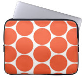 MOD-ORANGE POLKA-PUNKT-MUSTER LAPTOPSCHUTZHÜLLE (Vorderseite)