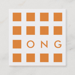 Mod-orange Quadrate Quadratische Visitenkarte