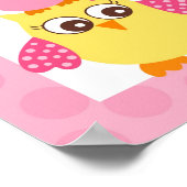 Mod Owl Blume Girls Kinderzimmer Poster (Ecke)
