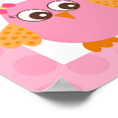 Mod Owl Blume Girls Kinderzimmer Poster (Ecke)