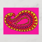Mod Paisley Postkarte (Vorderseite)