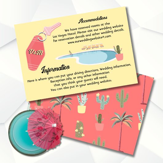 Mod Palm Springs Unterkunftskarte Einladung