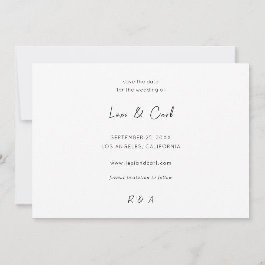 MOD Para Foto Horizontal Save the Date Einladung (Rückseite)