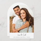 MOD Para Foto Vertikal Save the Date Arc Einladung (Vorne/Hinten)