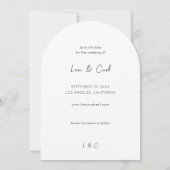 MOD Para Foto Vertikal Save the Date Arc Einladung (Rückseite)