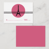 Mod Pariser Dots Platzkarte, rosa Platzkarte (Vorne/Hinten)