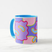 Mod Pastelblasen und Blobs Tasse (Vorderseite Links)