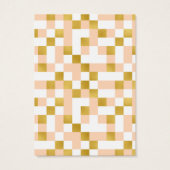 Mod Peach Gold Checkerboard Earring Display Cards (Rückseite)
