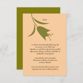 MOD PEACH & OLIVE TULIP WEDD BEGLEITKARTE