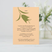 MOD PEACH & OLIVE TULIP WEDD BEGLEITKARTE (Stehend Vorderseite)