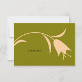 MOD PEACH & OLIVE TULIP WEDD DANKESKARTE (Vorderseite)