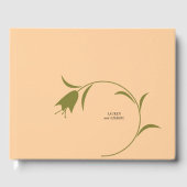 MOD PEACH & OLIVE TULIP WEDD GÄSTEBUCH (Vorderseite)