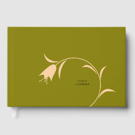 MOD PEACH & OLIVE TULIP WEDD GÄSTEBUCH