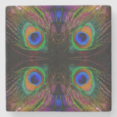 Mod Peacock Steinuntersetzer (Vorderseite)