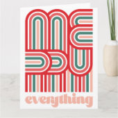 Mod Peppermint Stripe Merry alles Karte (Vorderseite)