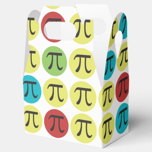 Mod Pi Day - farbenfrohe Pi-Symbolzirkel Geschenkschachtel (Geöffnet)