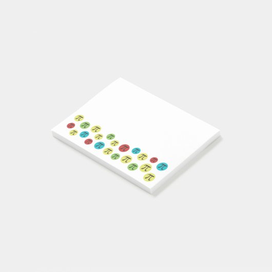 Mod Pi farbenfrohe Pi-Symbole Postit-Notizen Post-it Klebezettel (angewinkelt)
