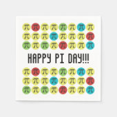 Mod Pi - Happy Pi Day Party Paper Napkins Serviette (Vorderseite)