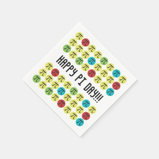 Mod Pi - Happy Pi Day Party Paper Napkins Serviette (Ecke)